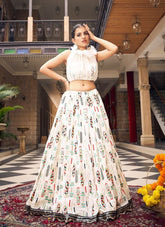 Glorious Looking Lehenga Choli in White